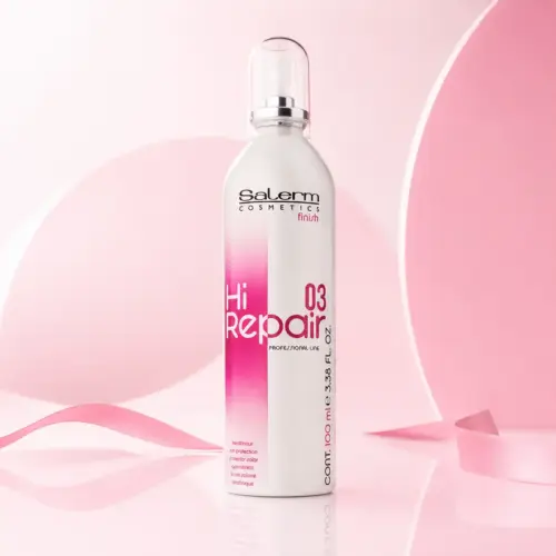 Salerm Hi-Repair 03 Finish 100 ml, loción de peinado reestructurante para cabello deshidratado