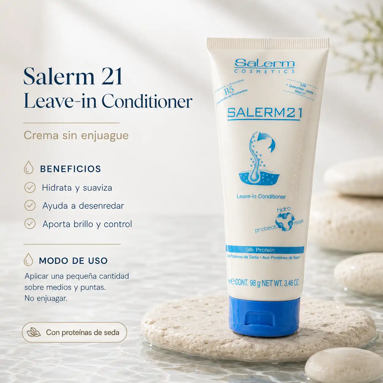 salerm 21 leave-in beneficios y modo de uso
