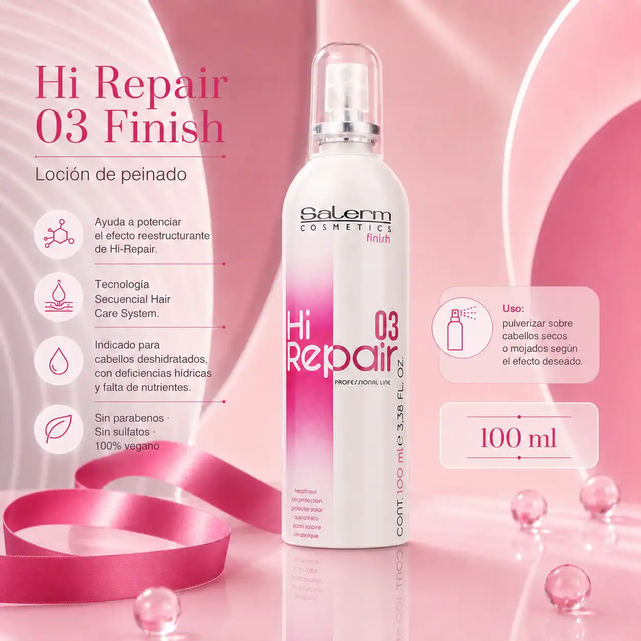 Beneficios y modo de uso de Salerm Hi-Repair 03 Finish 100 ml