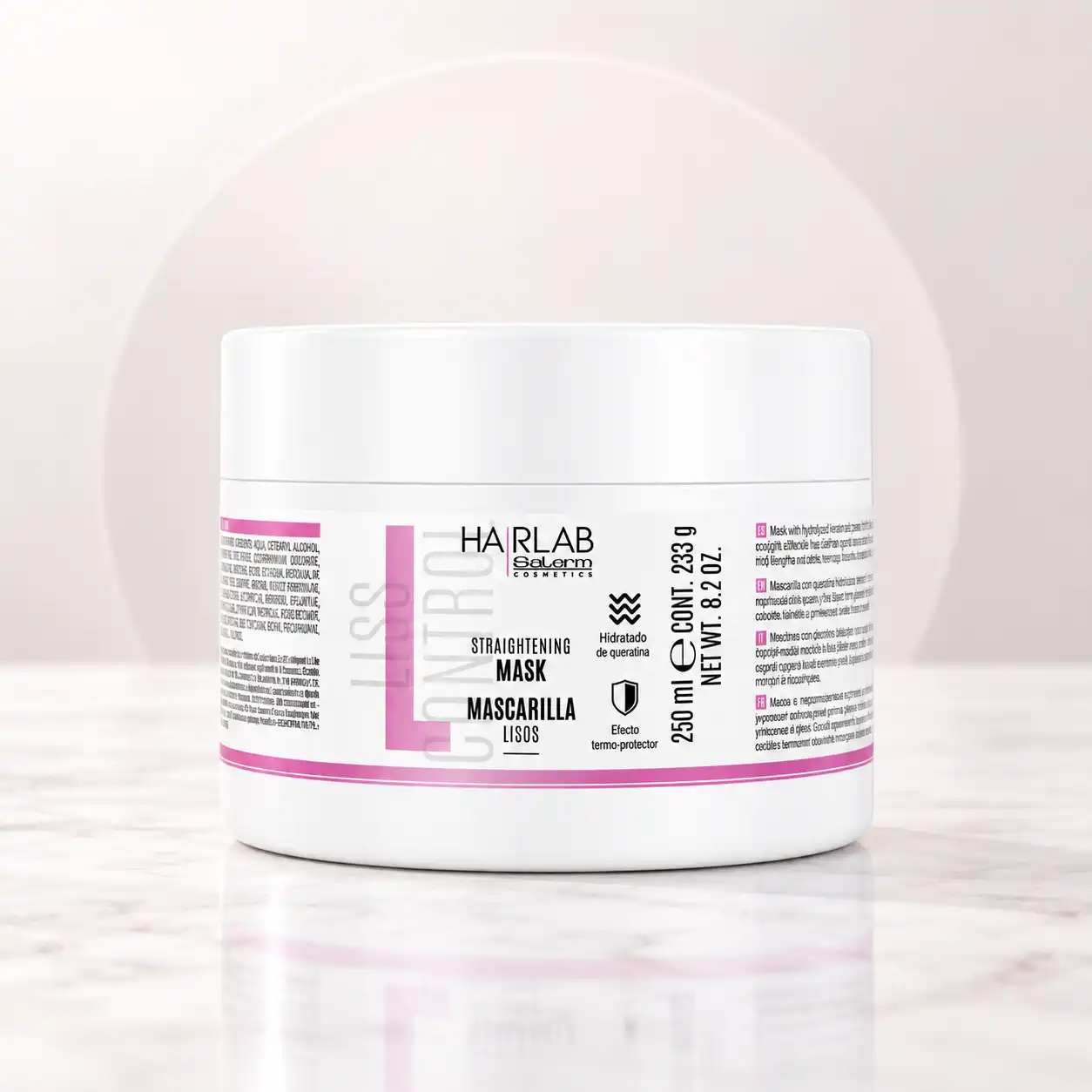 HairLab Mascarilla Lisos Salerm 250 ml para cabello liso y control del frizz