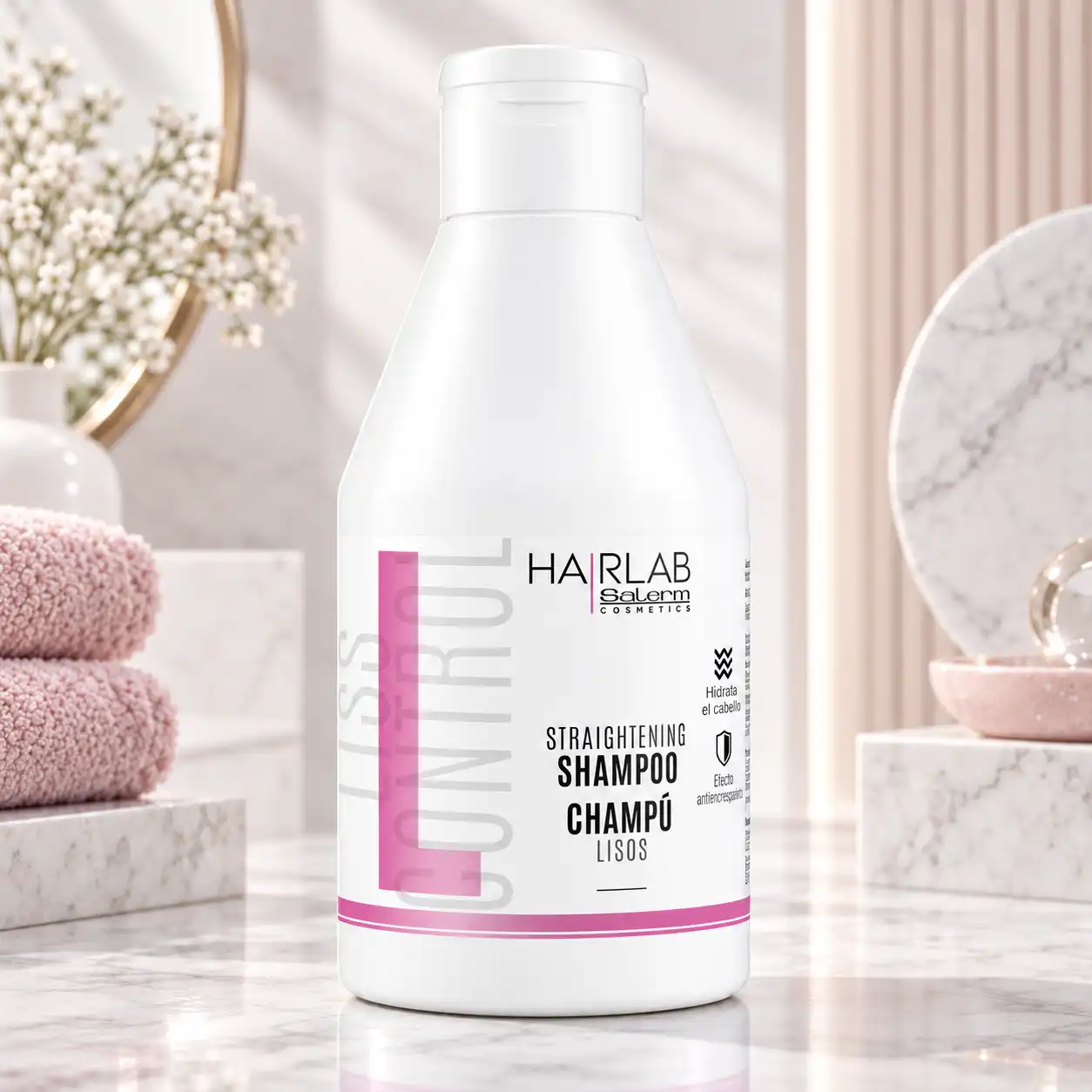 Champú Lisos HairLab Salerm 300 ml con queratina para cabello suave y manejable